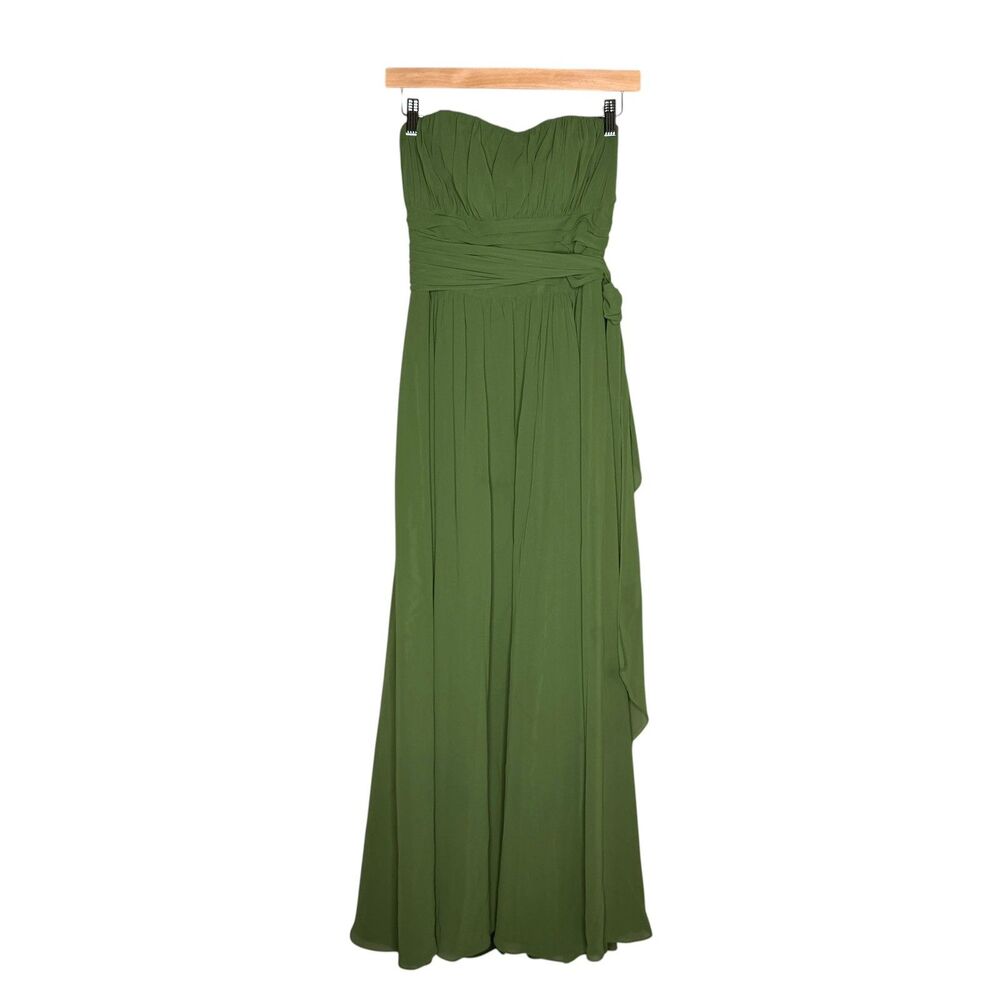 Bari Jay Gown Size 10 Long Green Prom Bridesmaid Wedding Strapless Maxi